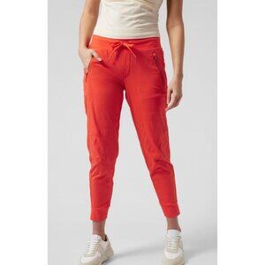 Athleta Women's Trekkie North Joggers Orange Joggers Size 18 Hiking Nylon